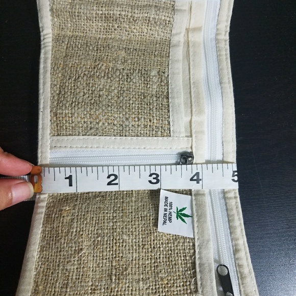 Handmade hemp trifold wallet. - Picture 4 of 4